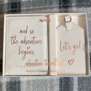 NWT Miss to Mrs Honeymoon Passport holder & Luggage Tag set